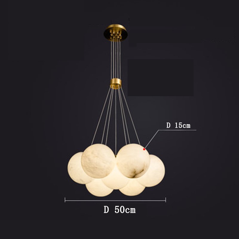 Alabaster Globe Art Pendant Light