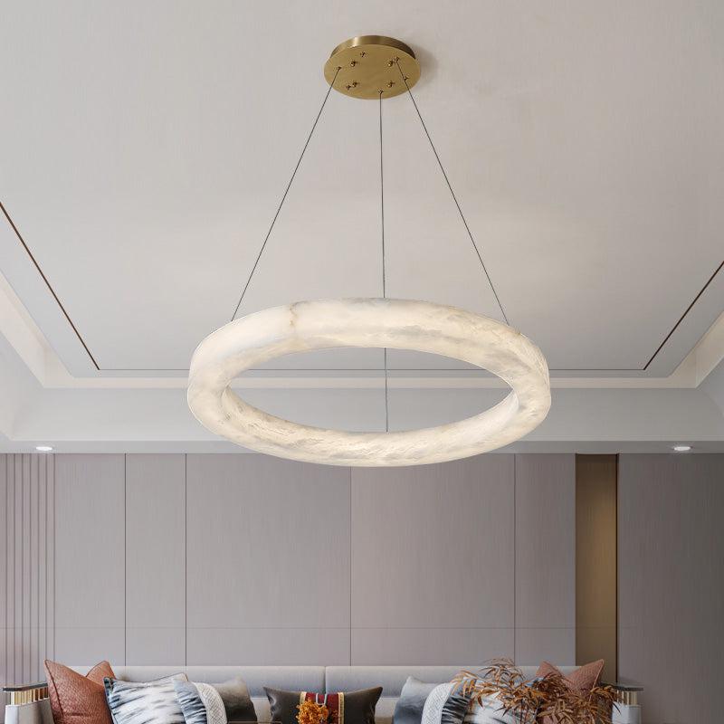 Alabaster Round Chandelier