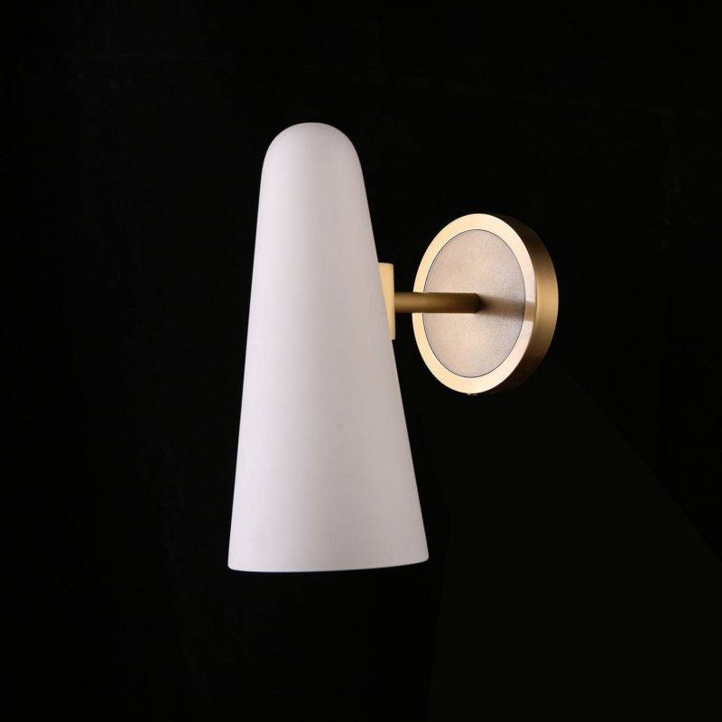 Aurora White Ceramic Single Shad Wall Light