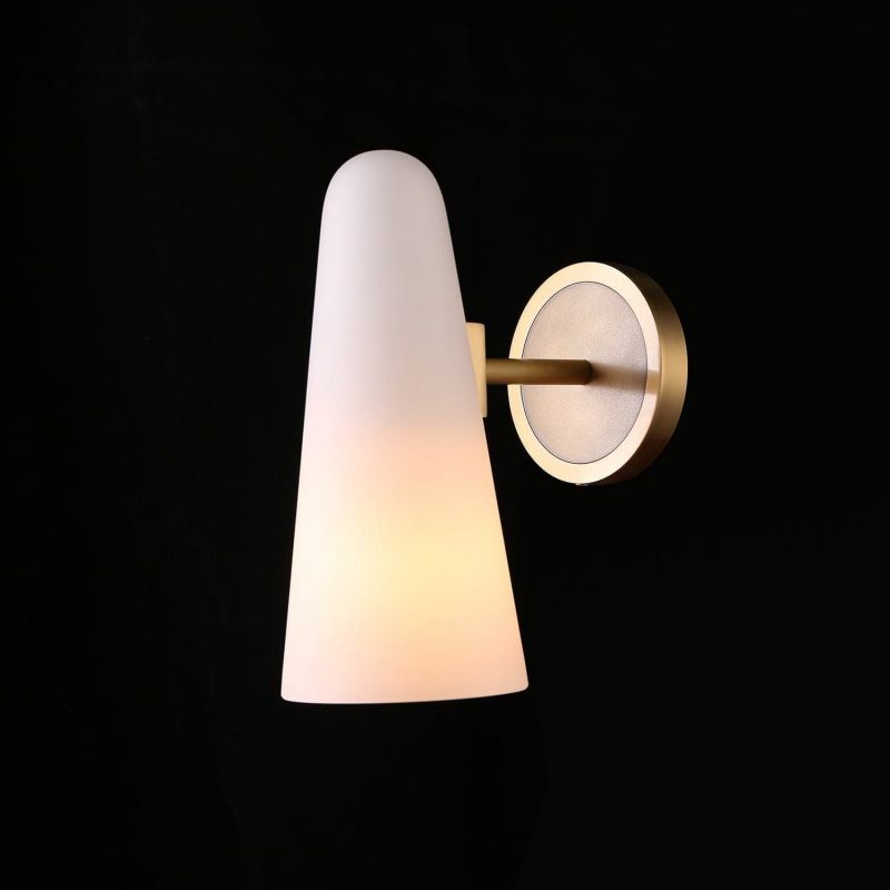 Aurora White Ceramic Single Shad Wall Light