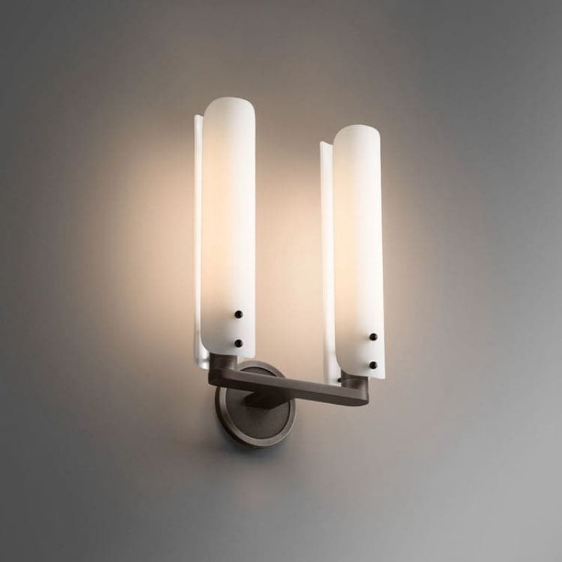 Bonnie Double White Glass Shard Wall Light