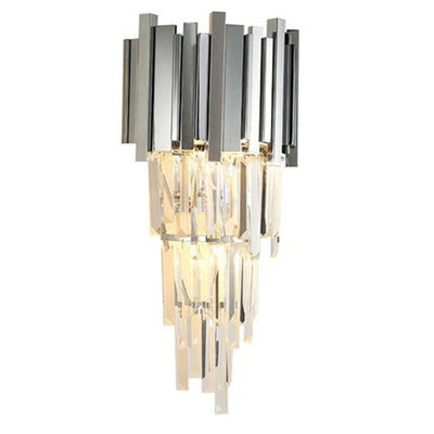 Bourbons Chrome Crystal Wall Sconce 19"H