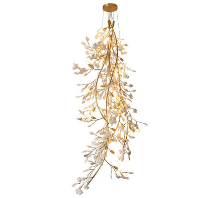 Ginkgo Ceramic  Staircase  Long Branch Chandelier