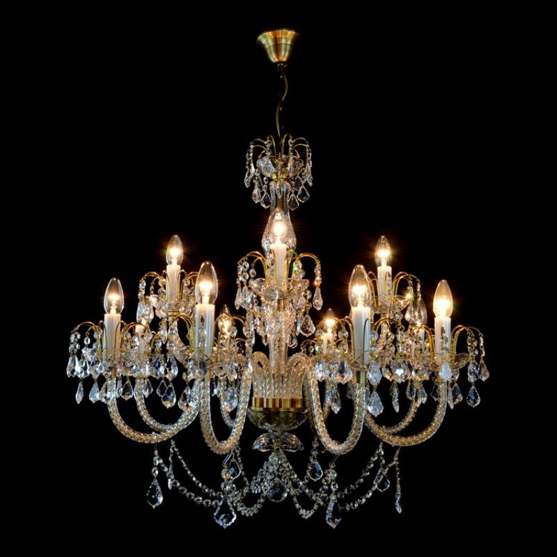 Antique Ceremony 12 Lights Crystal Chandelier