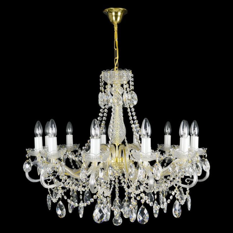 Antique Diamant 12 Lights Crystal  Chandelier