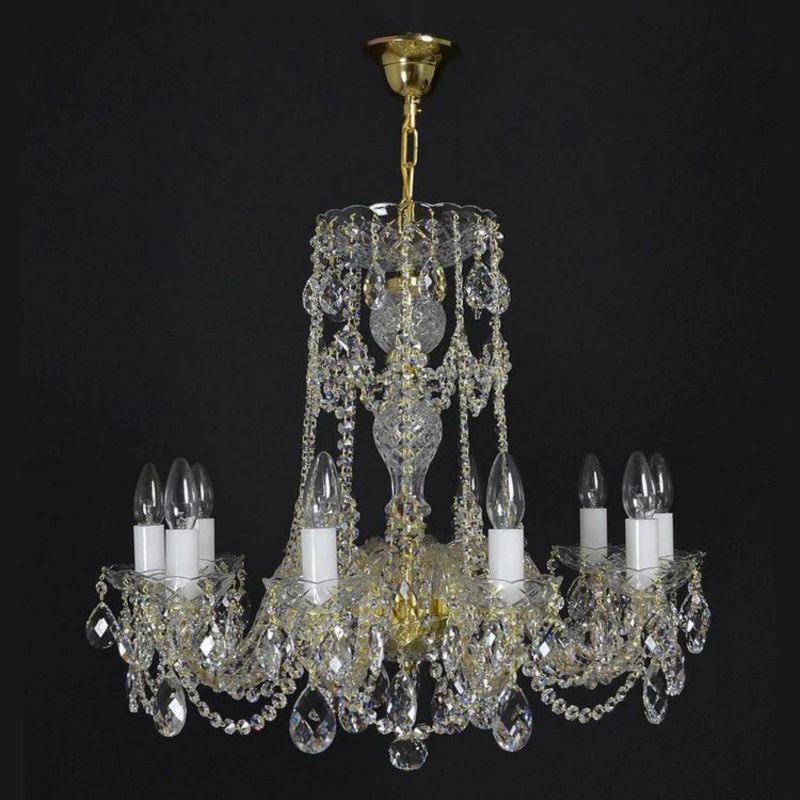 Antique Flammeo 10 Lights Crystal  Chandelier