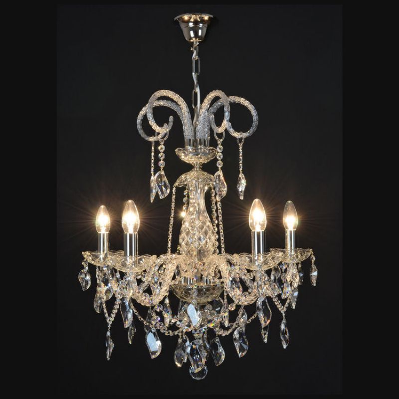 Antique Grandiose 5 Lights Crystal Chandelier