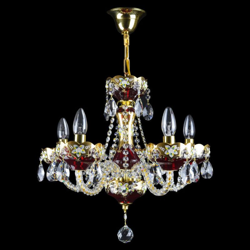 Antique Ross 5 Lights Crystal  Chandelier