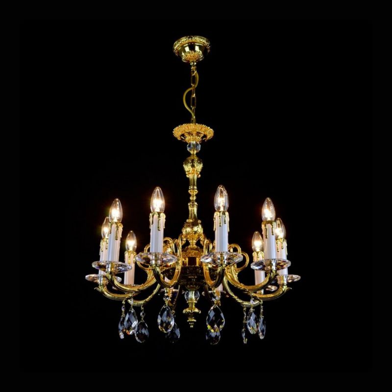 Antique Vera 10 Lights Crystal Chandelier