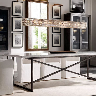 Medicis Crystal Linear Chandelier