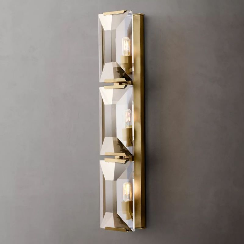 Hewson Multicurve Crystal Triple Wall Sconce