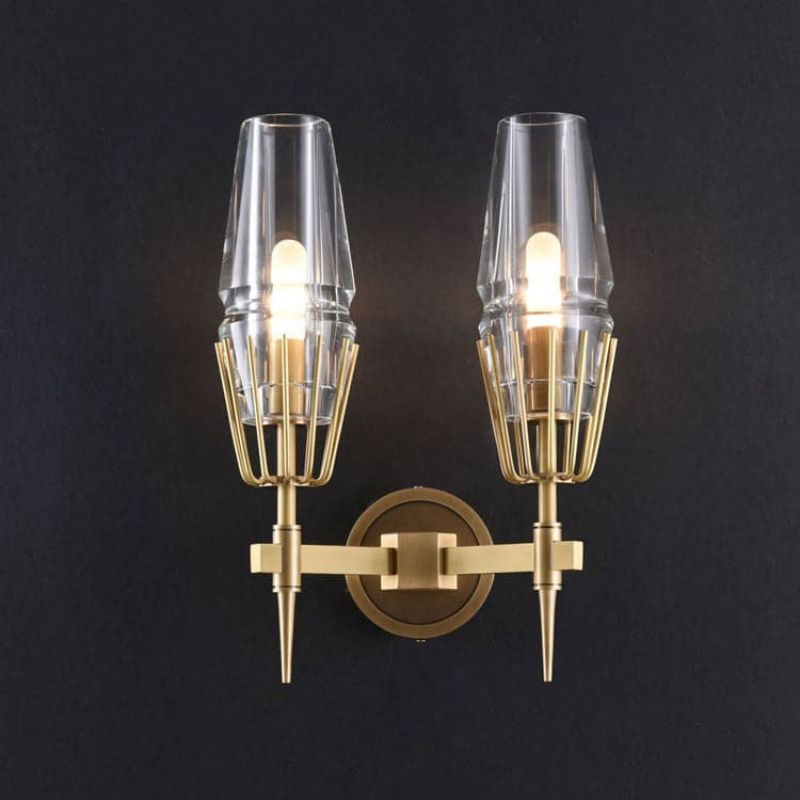 Dave Double Wine Glass Wall Sconce