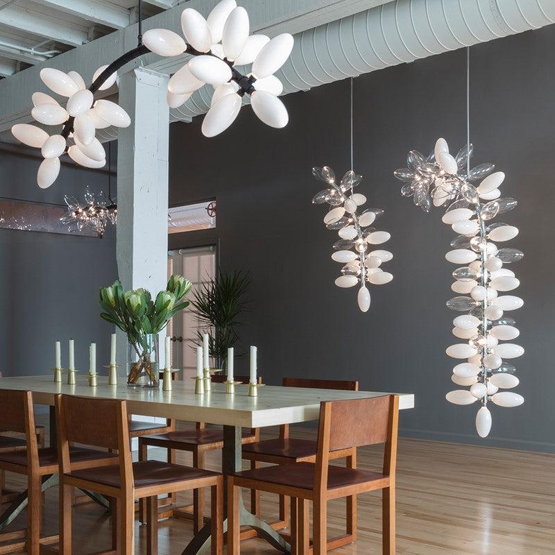 Escamoles Artistic Linear Grape Chandelier