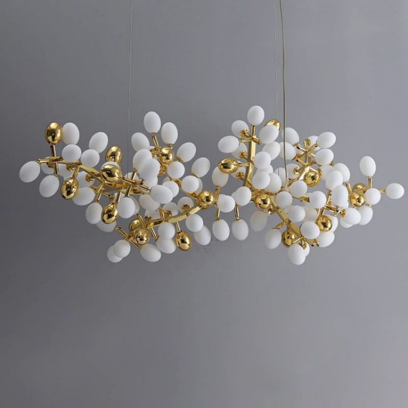 Escamoles Modern Linear Grape Chandelier