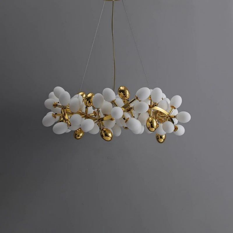 Escamoles  Modern Grape Round Chandelier