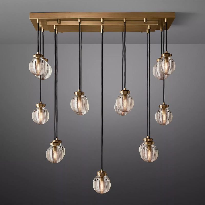 Fantasy Pearl Ball Linear Chandelier 36"
