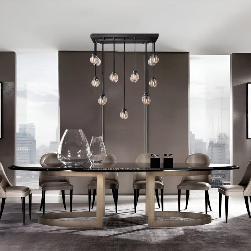 Fantasy Pearl Ball Linear Chandelier 54"
