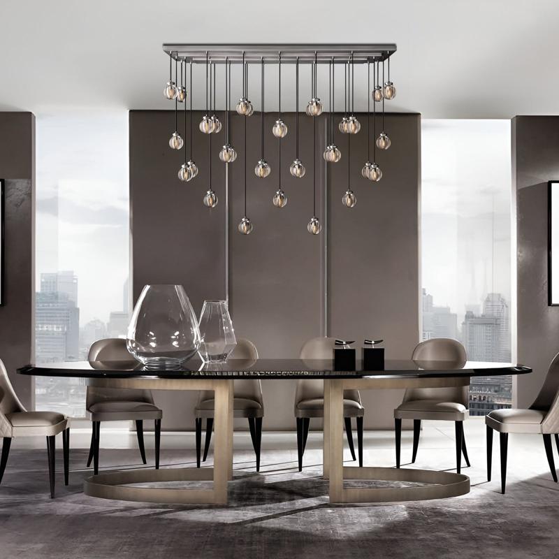 Fantasy Pearl Ball Linear Chandelier 72"