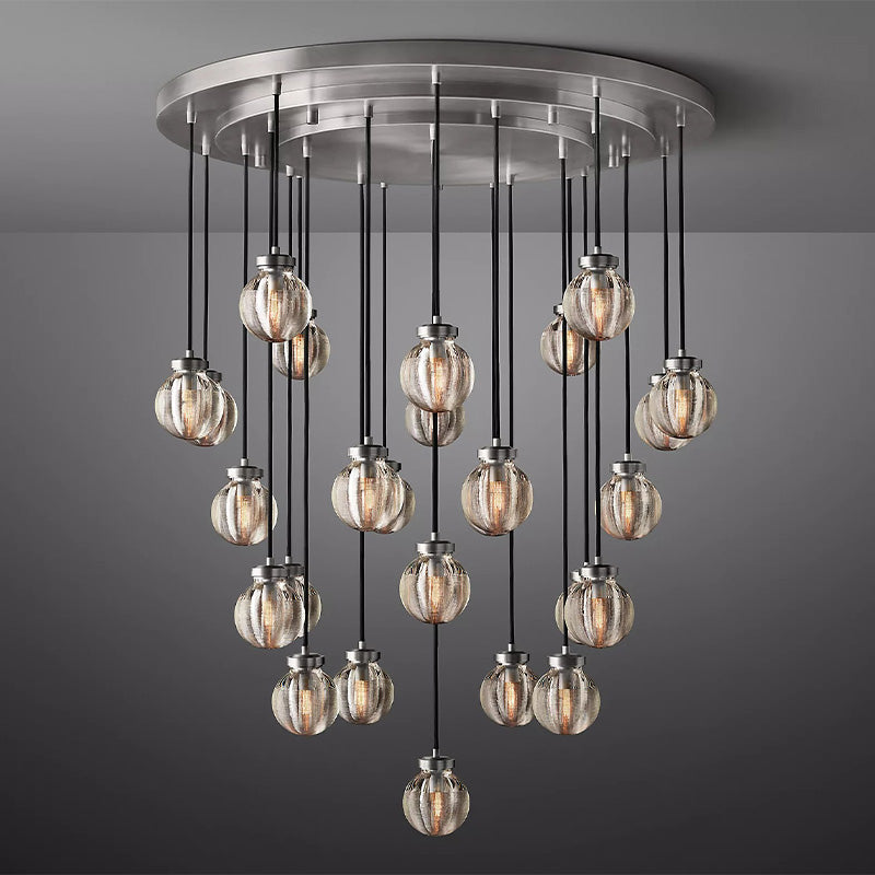 Fantasy Pearl Ball Round Chandelier 38"