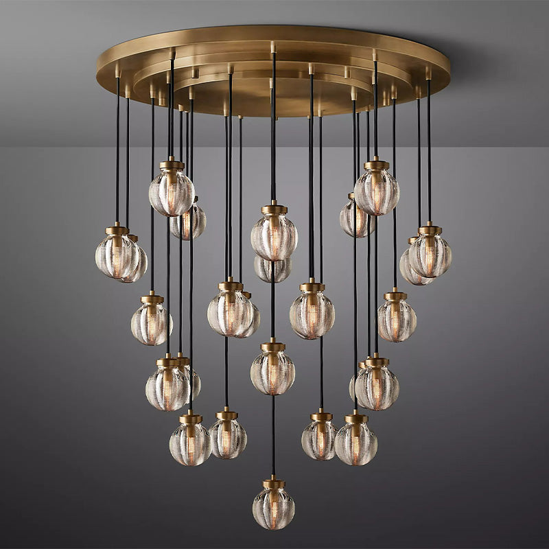 Fantasy Pearl Ball Round Chandelier 38"