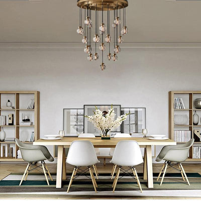 Fantasy Pearl Ball Round Chandelier 60"