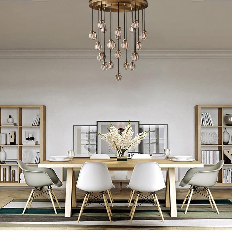 Fantasy Pearl Ball Round Chandelier 60"