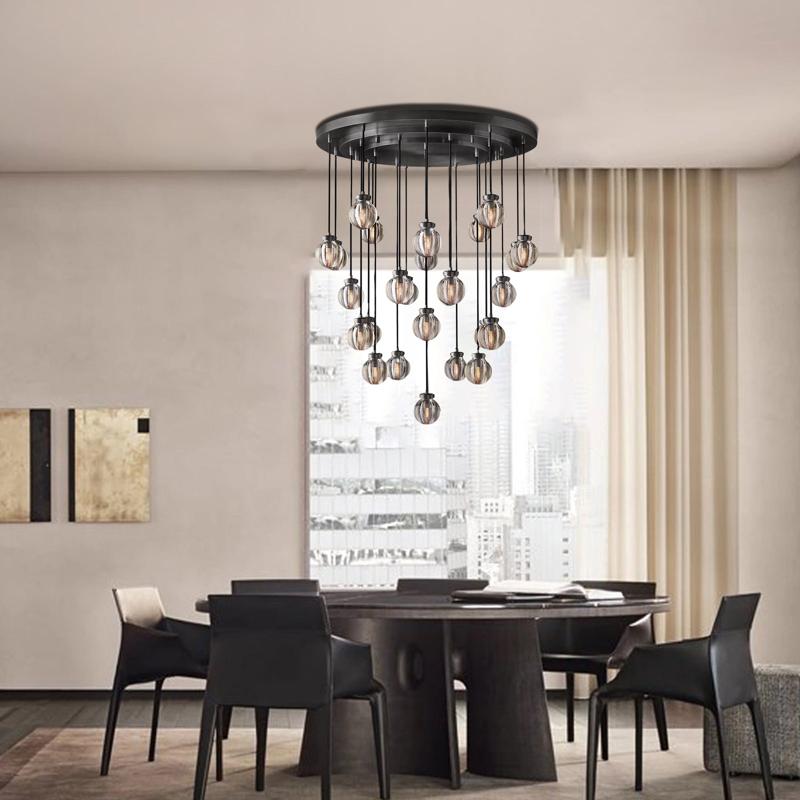 Fantasy Pearl Ball Round Chandelier 60"