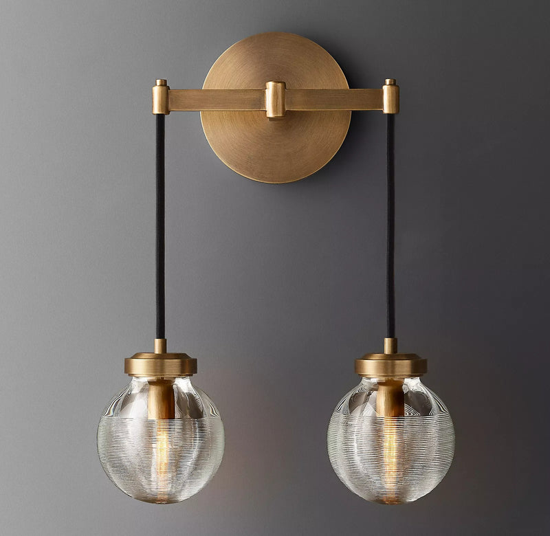 Fantasy Pearl Glass Ball Double-Head Wall Sconce