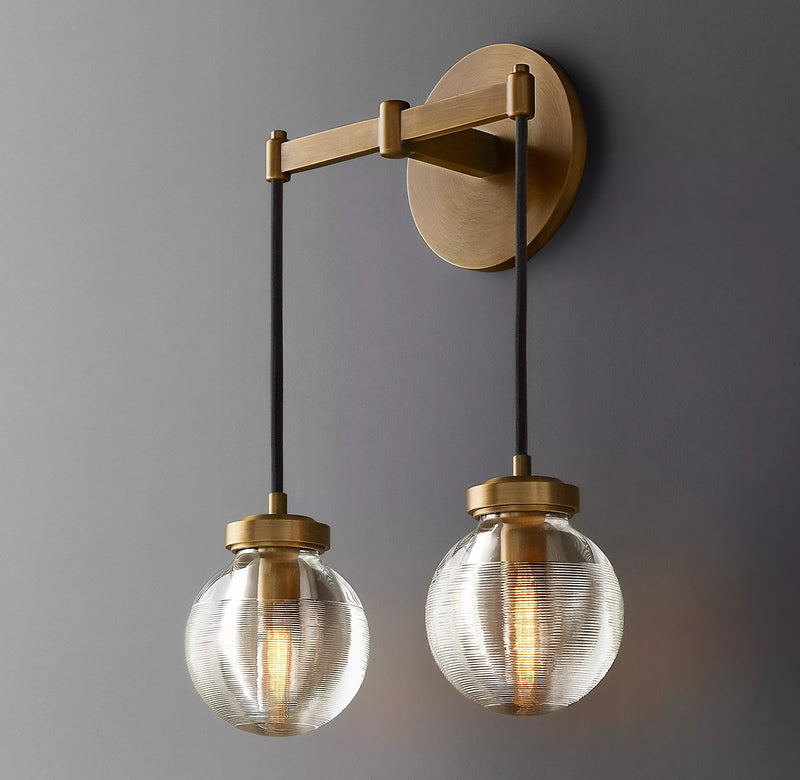 Fantasy Pearl Glass Ball Double-Head Wall Sconce