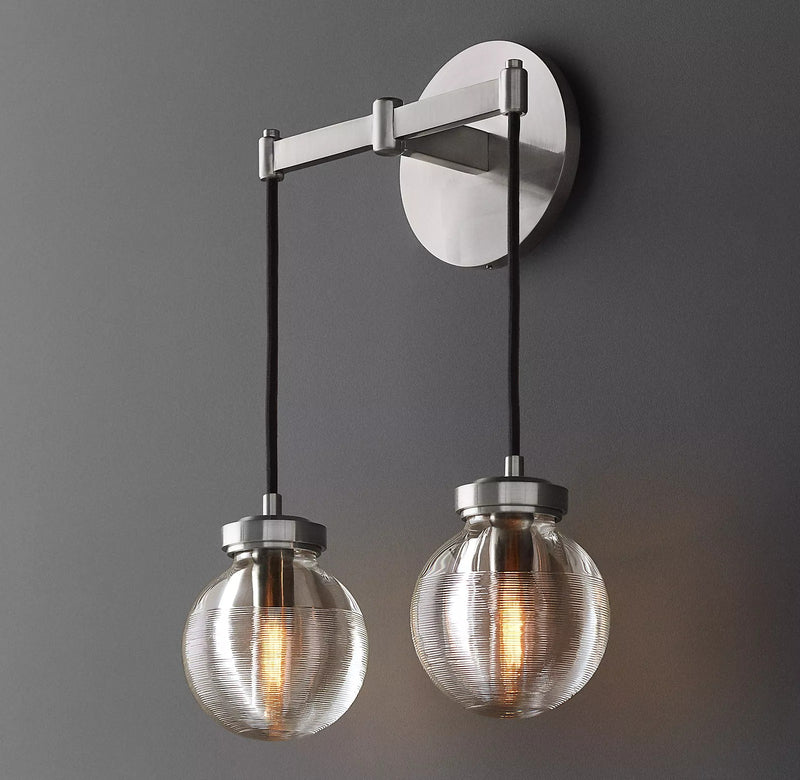 Fantasy Pearl Glass Ball Double-Head Wall Sconce