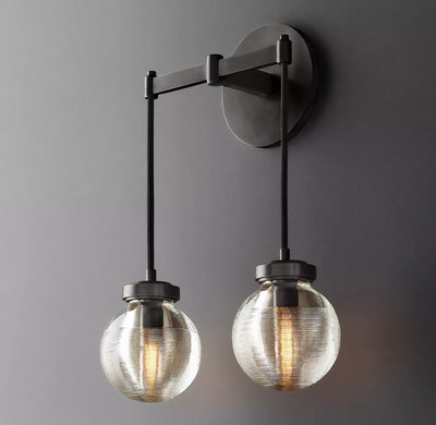 Fantasy Pearl Glass Ball Double-Head Wall Sconce