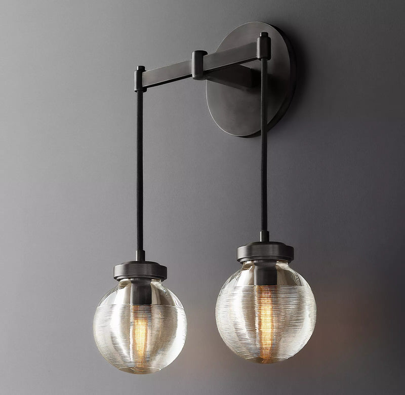 Fantasy Pearl Glass Ball Double-Head Wall Sconce
