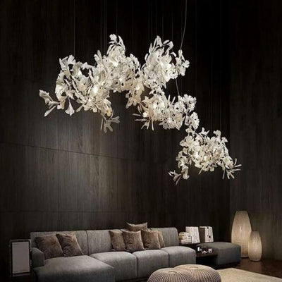 Ginkgo Ceramic Branch Chandelier