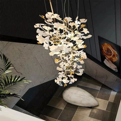 Ginkgo Ceramic  Chandelier