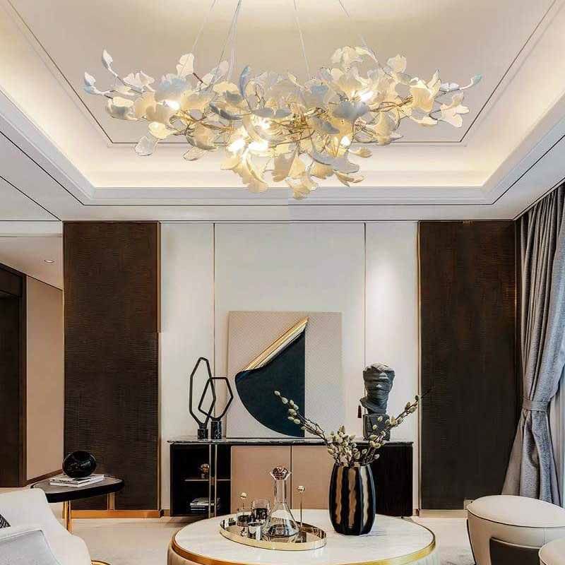 Ginkgo Ceramic  Chandelier