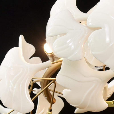 Ginkgo Ceramic Petal Chandelier