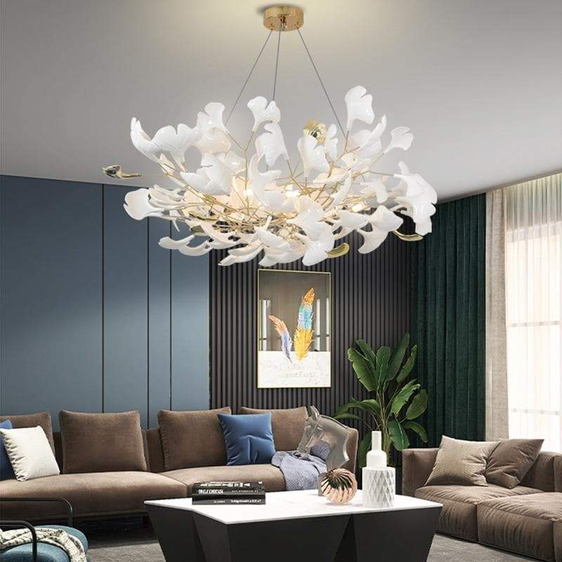 Ginkgo Ceramic Petal Chandelier