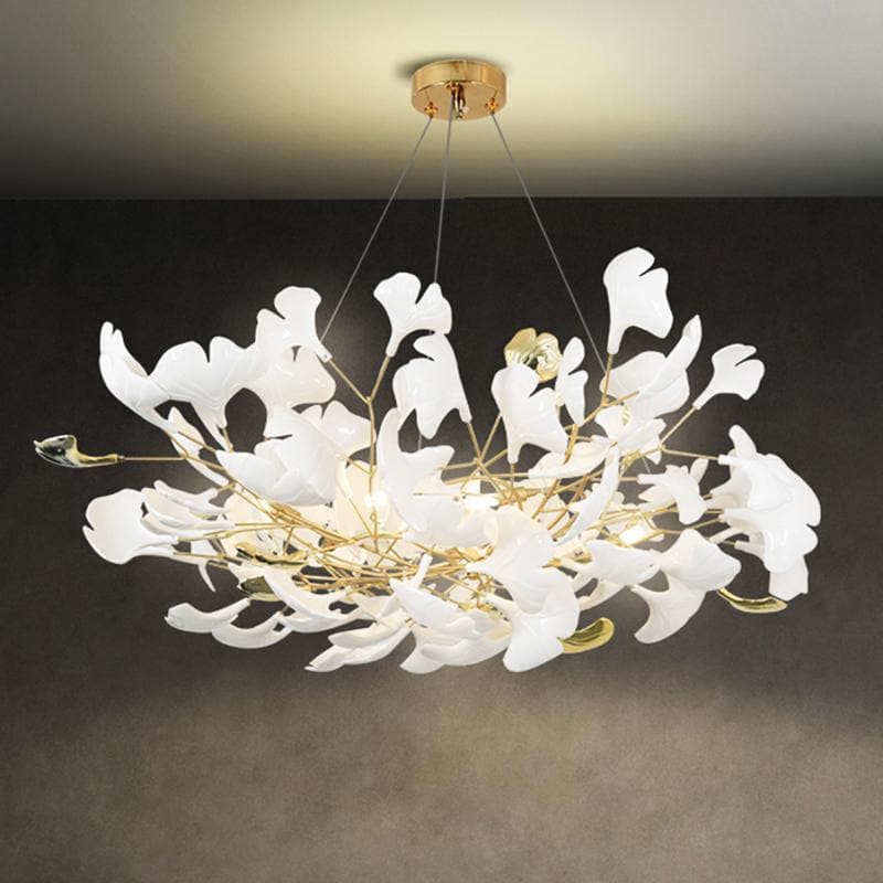 Ginkgo Ceramic Petal Chandelier