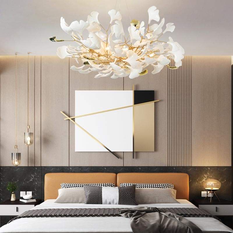 Ginkgo Ceramic Petal Chandelier