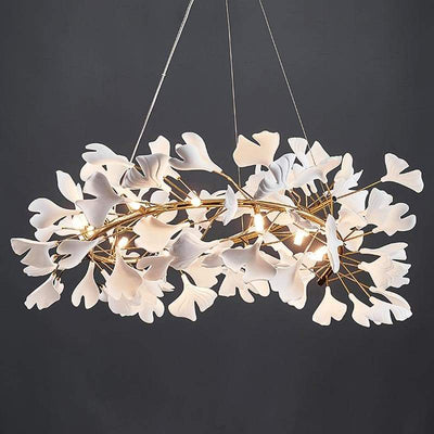 Ginkgo Ceramic Round Chandelier