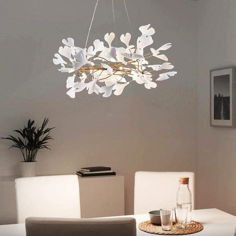 Ginkgo Ceramic Round Chandelier