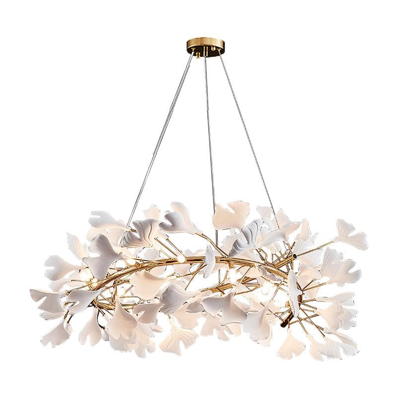 Ginkgo Ceramic Round Chandelier