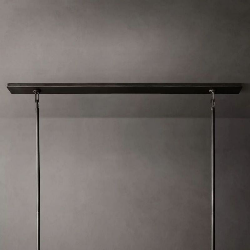Vera Glass Rectangular Chandelier 54"