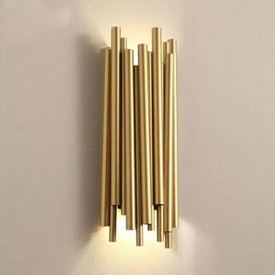 Golden Stainless Steel Wall Sconce 16 "