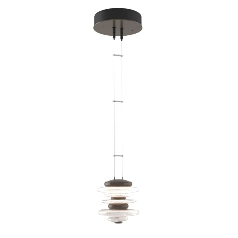 Hubbardton Forge Cairn 6 Tall LED Abstract Mini Pendant-Bronze Finish