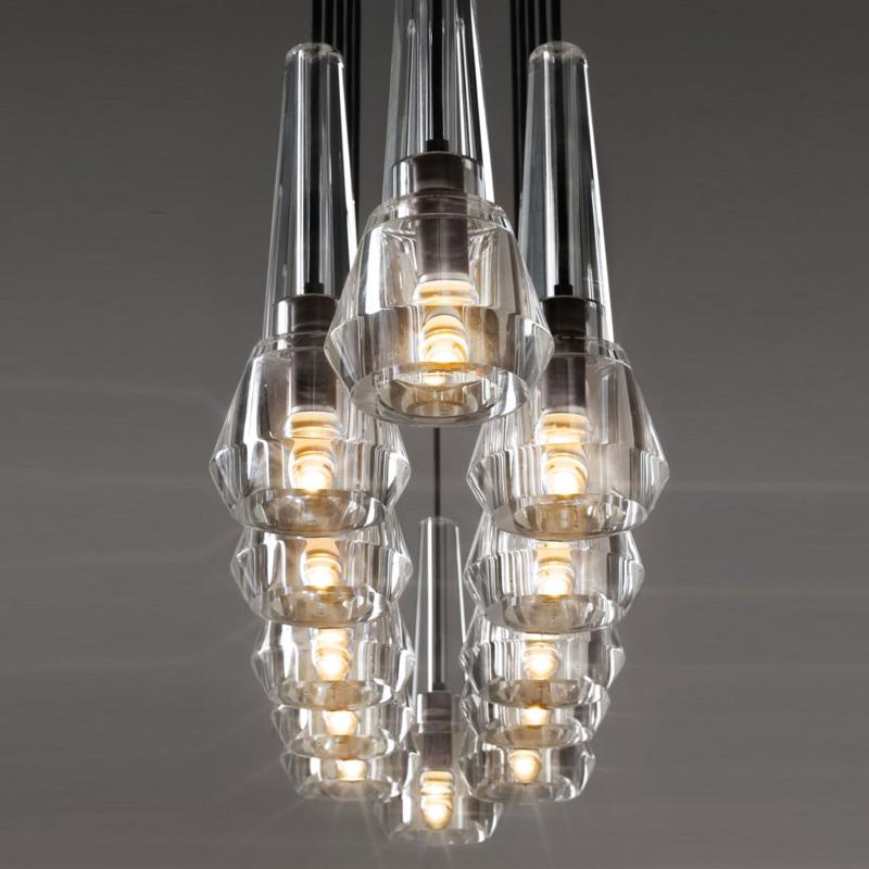 Microphone Linear Crystal Chandelier