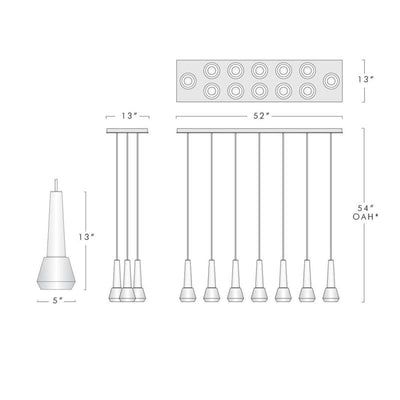 Microphone Linear Crystal Chandelier