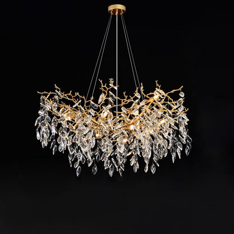 Lorna Gold Chandeliers Tree Branch Kitchen, Modern Crystal Chandelier