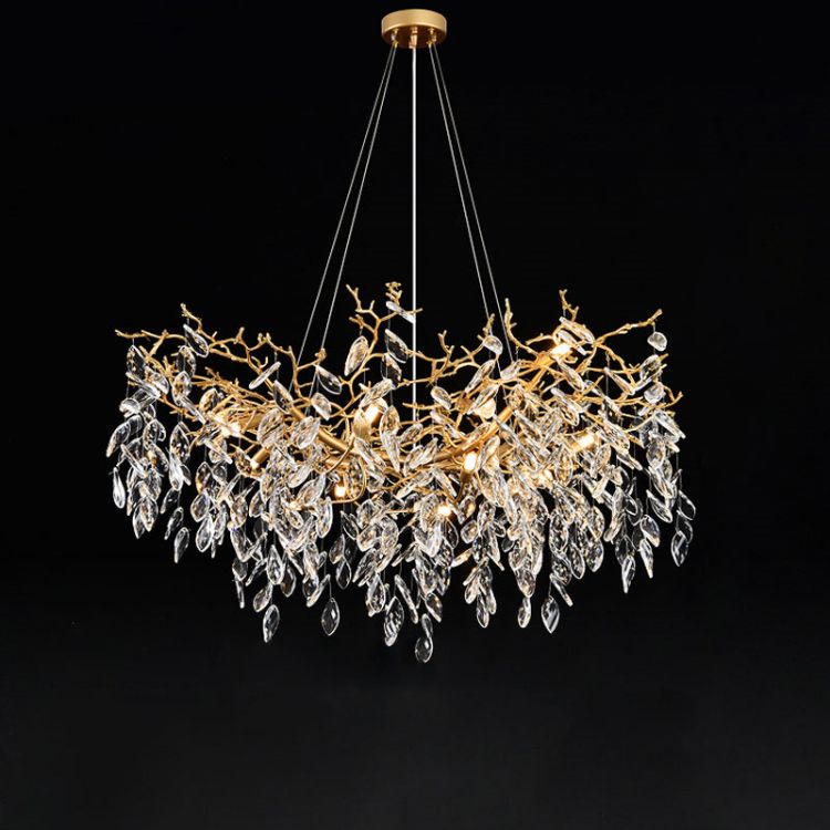 Lorna Gold Chandeliers Tree Branch Kitchen, Modern Crystal Chandelier