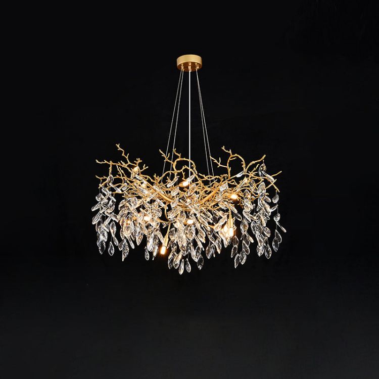 Lorna Gold Chandeliers Tree Branch Kitchen, Modern Crystal Chandelier